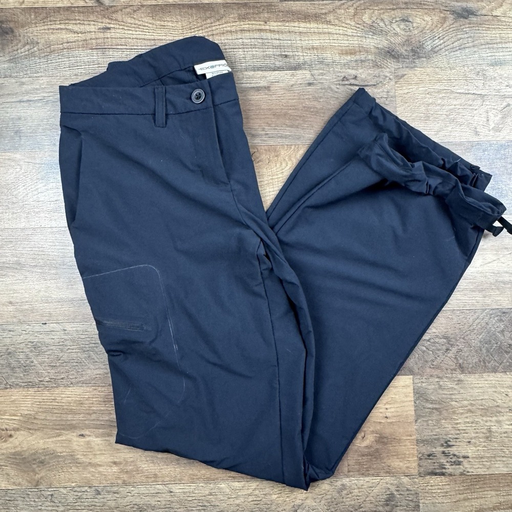 Exofficio Venture Pants Womens Size 6 Black Mid Rise Hiking Cargo Pocket